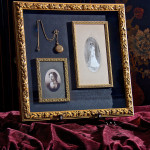 Framed heirloom pictures and pocketwatch