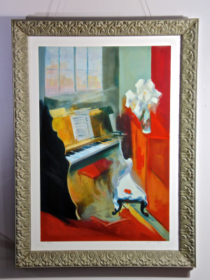 Image of Gholam Yunessi's painting Sonata