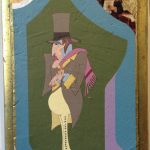 Colorful illustration of serious man in Victorian era costume