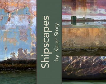 Collage of Karen's paintings of the sea