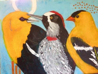 Painting of three birds