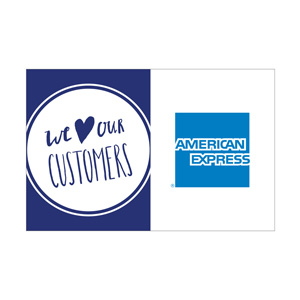 We love our customers and accept American Express logo