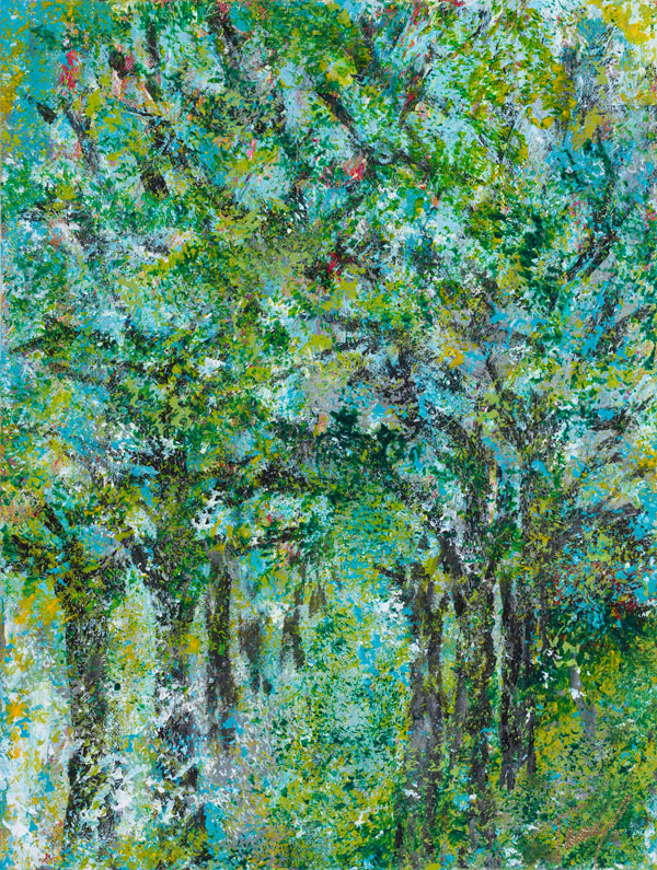 Green and blue-green trees